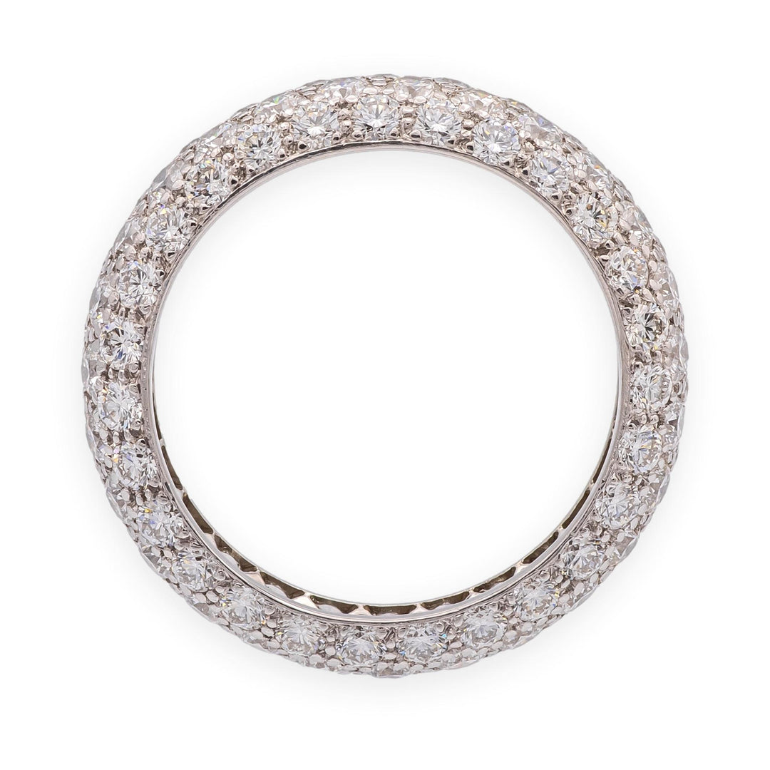 Tiffany & Co. Etoile 4-Row Pavé Diamond Band Ring 2.80 CTW Platinum Size 5.5