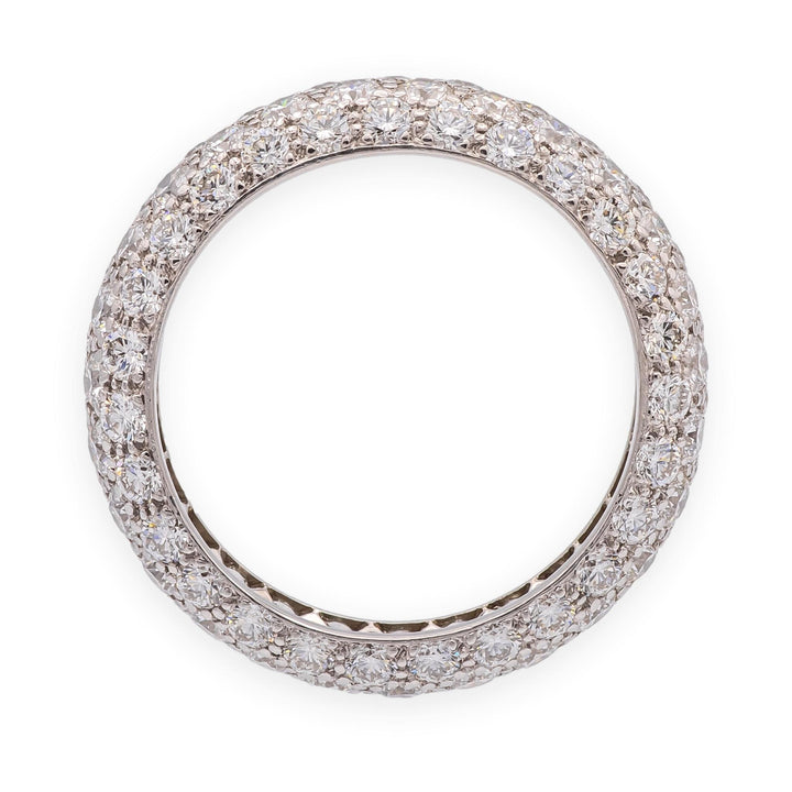 Tiffany & Co. Etoile 4-Row Pavé Diamond Band Ring 2.80 CTW Platinum Size 5.5