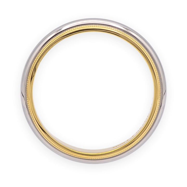 Tiffany & Co. Platinum 18K Together Double Millgrain 6mm Men's Band Ring Size 10