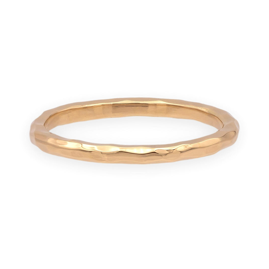 Tiffany & Co. Paloma Picasso Hammered 18K Rose Gold Band Ring 1.8mm Size 6