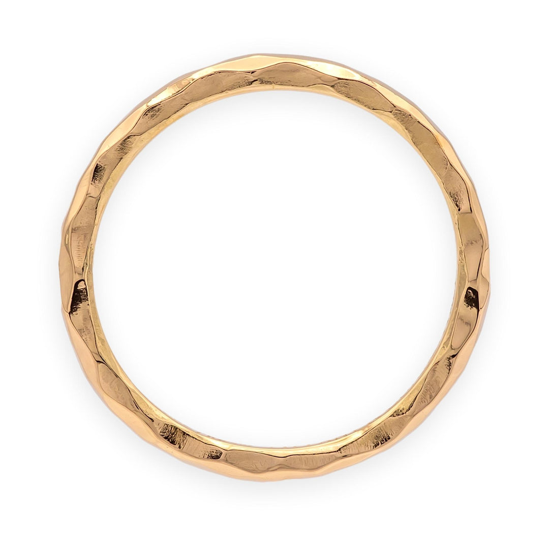 Tiffany & Co. Paloma Picasso Hammered 18K Rose Gold Band Ring 1.8mm Size 6