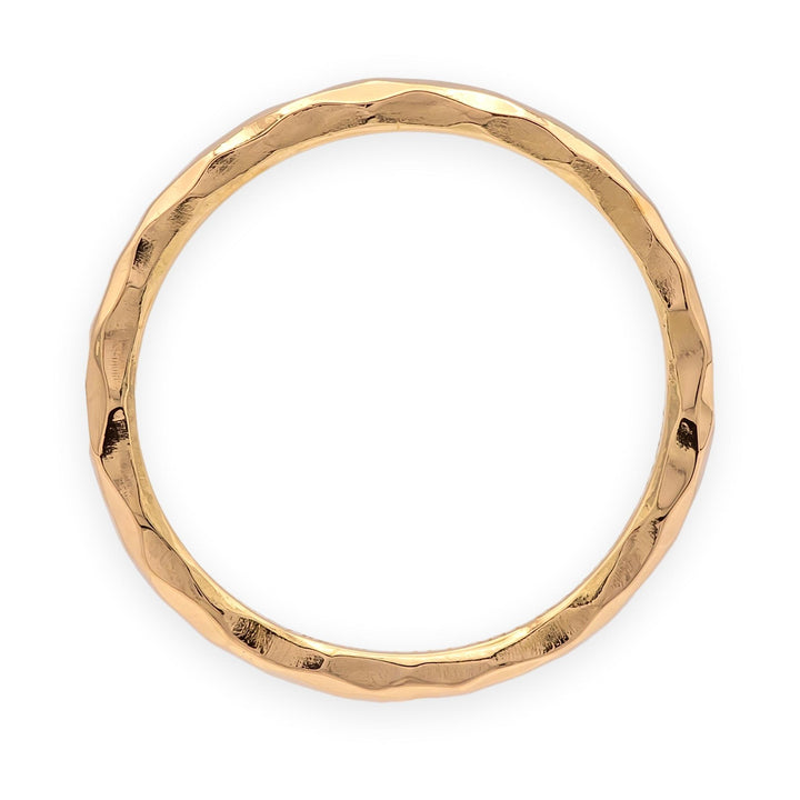 Tiffany & Co. Paloma Picasso Hammered 18K Rose Gold Band Ring 1.8mm Size 6