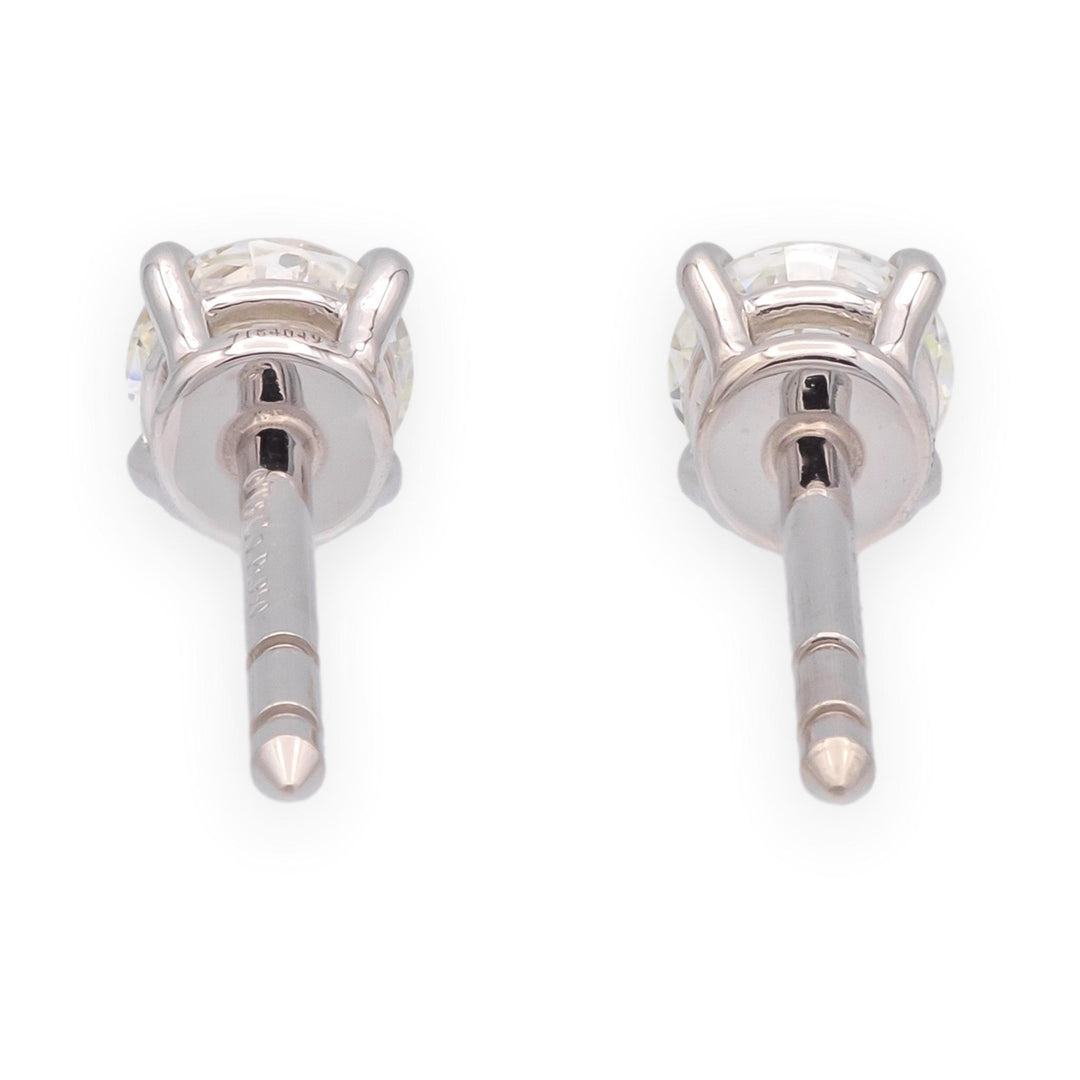 Tiffany & Co. Platinum Round Diamond Stud Earrings 0.54ct TW I VS1
