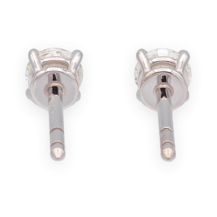Tiffany & Co. Platinum Round Diamond Stud Earrings 0.54ct TW I VS1