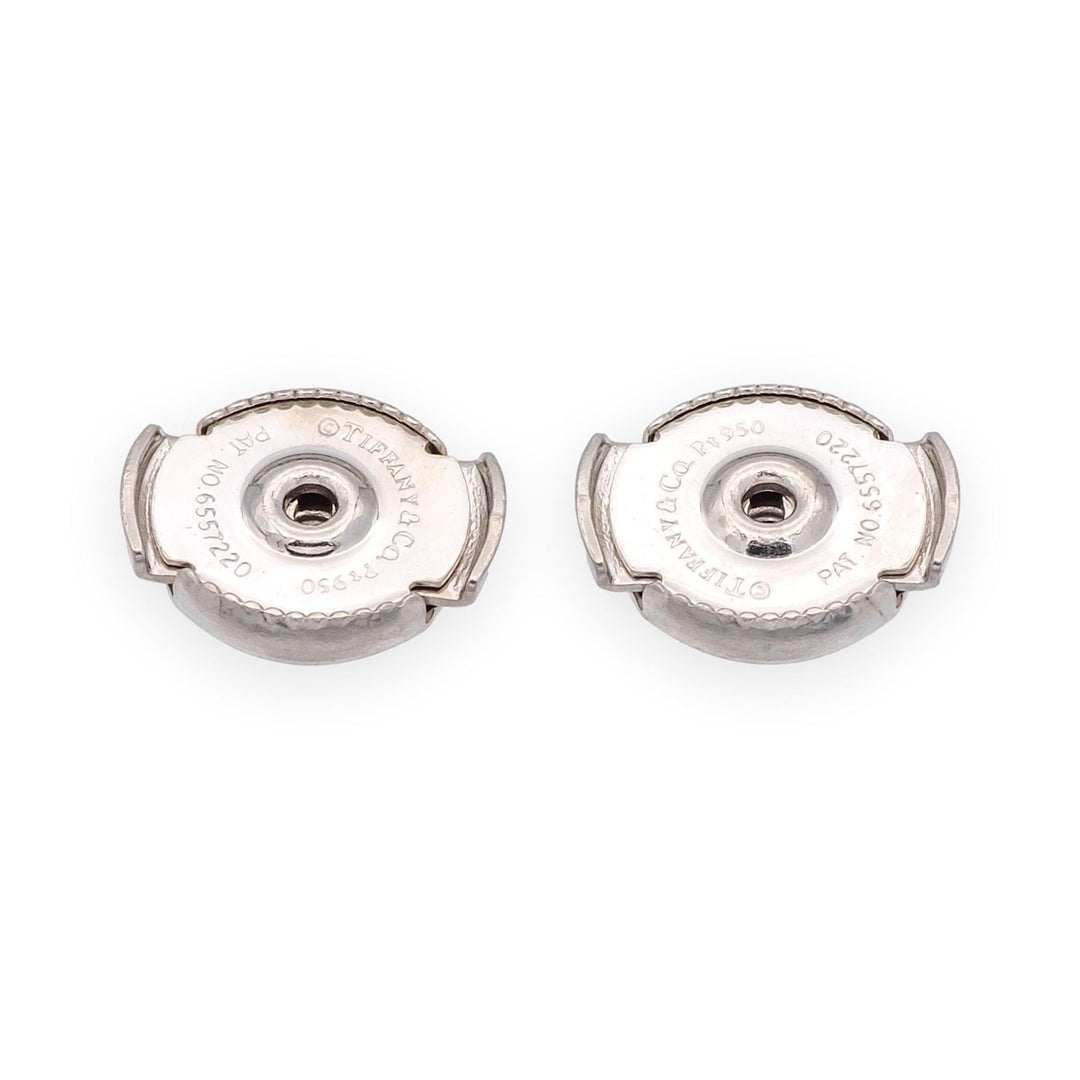 Tiffany & Co. Platinum Round Diamond Stud Earrings 0.54ct TW I VS1