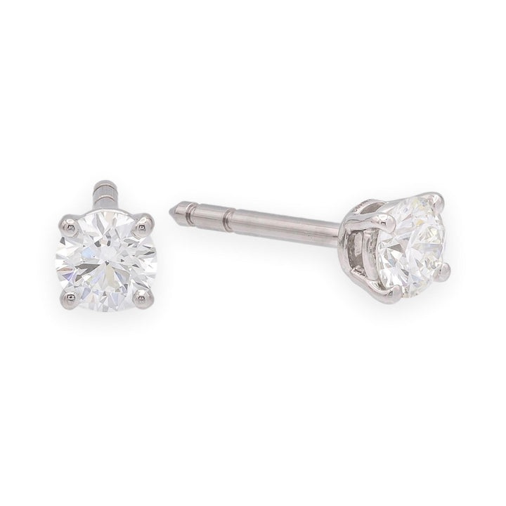 Tiffany & Co. Platinum Round Diamond Stud Earrings 0.54ct TW I VS1