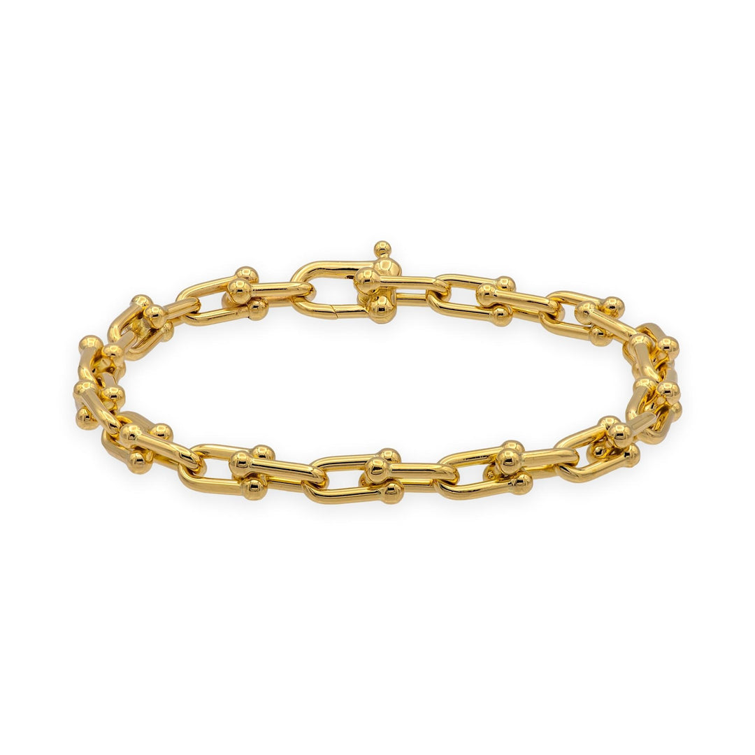 Tiffany & Co. HardWear Small Link 18K Yellow Gold Bracelet, 7.75 Inch