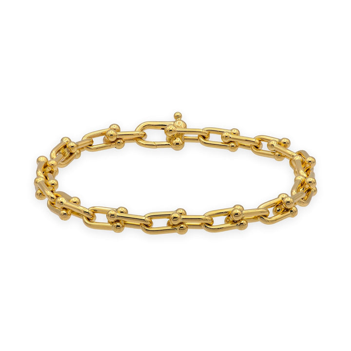 Tiffany & Co. HardWear Small Link 18K Yellow Gold Bracelet, 7.75 Inch