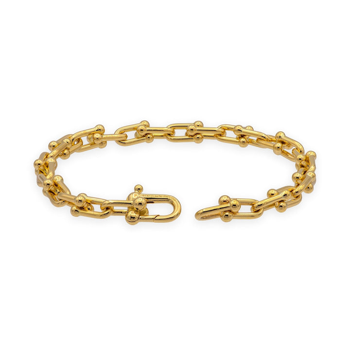 Tiffany & Co. HardWear Small Link 18K Yellow Gold Bracelet, 7.75 Inch