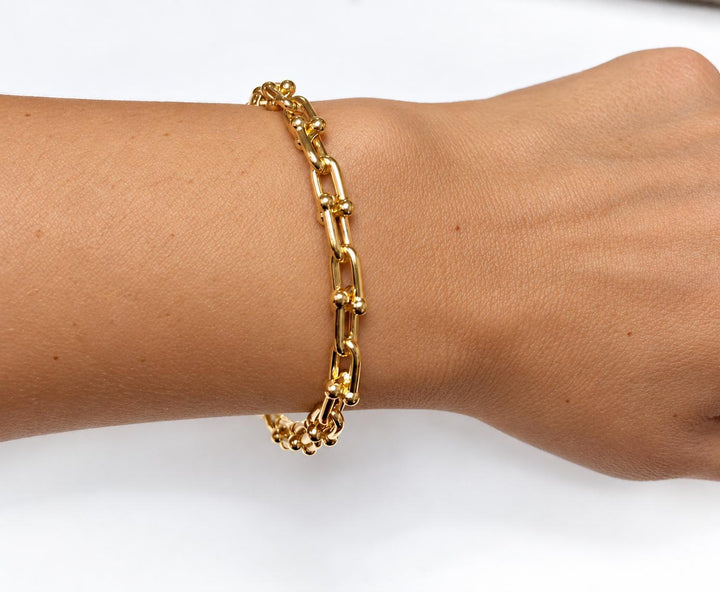 Tiffany & Co. HardWear Small Link 18K Yellow Gold Bracelet, 7.75 Inch