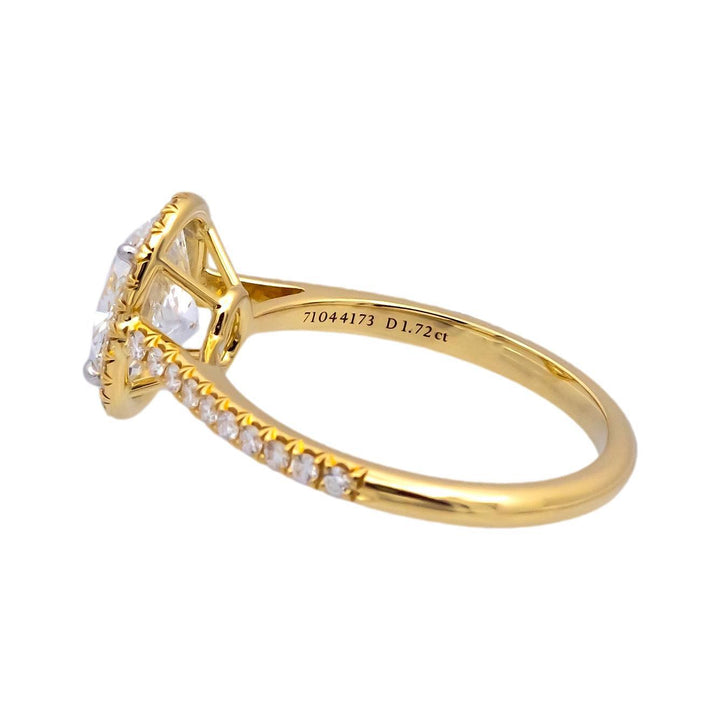 Tiffany & Co. 18K Yellow Gold Oval Diamond Soleste Engagement Ring 2.02ctTW FVS1