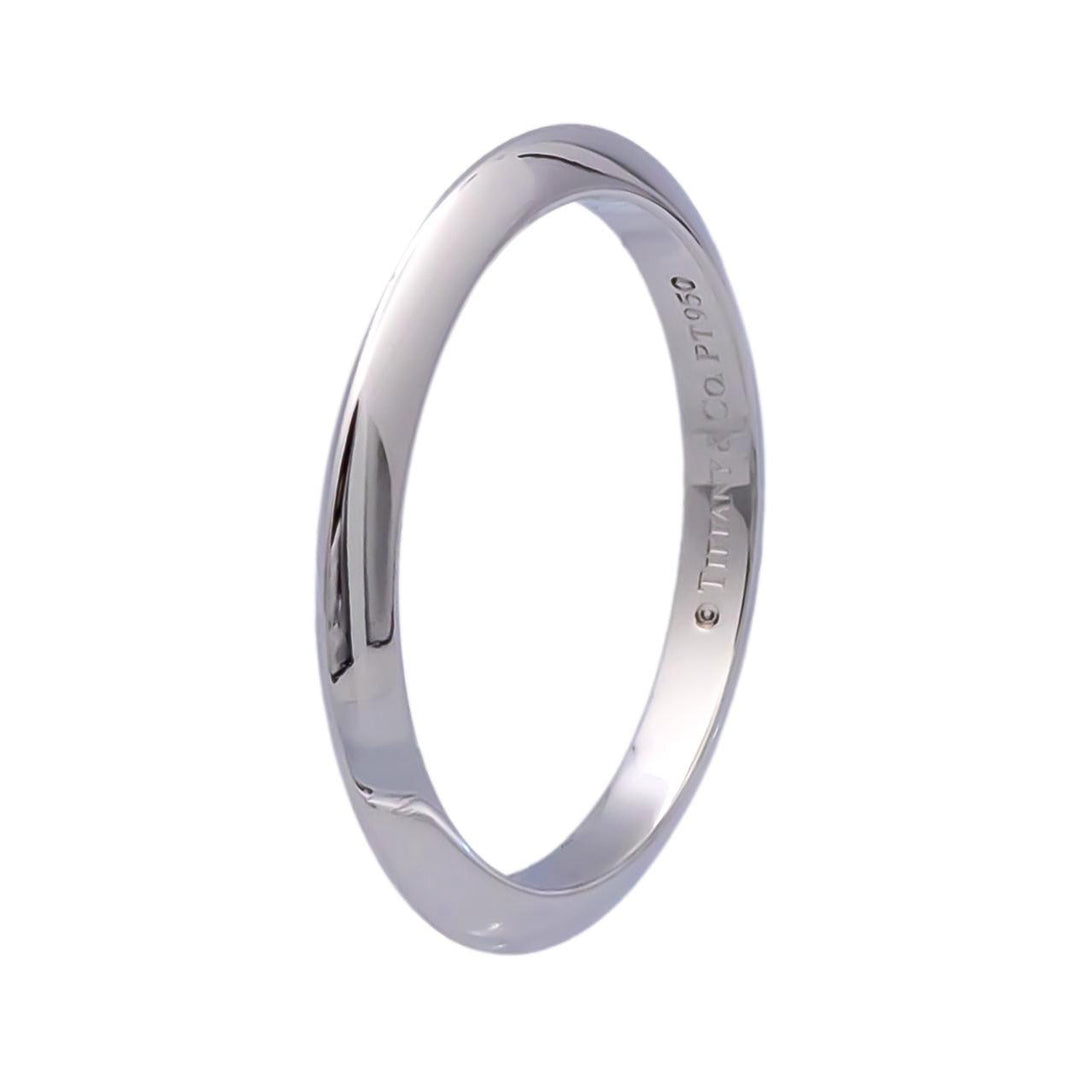 Tiffany & Co. Platinum Knife-Edge Wedding Band Ring 2mm