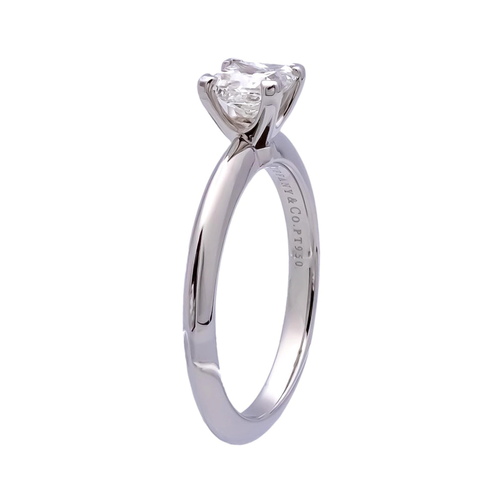 Tiffany & Co. Platinum Diamond Princess Cut Engagement Ring .67ct GVS2