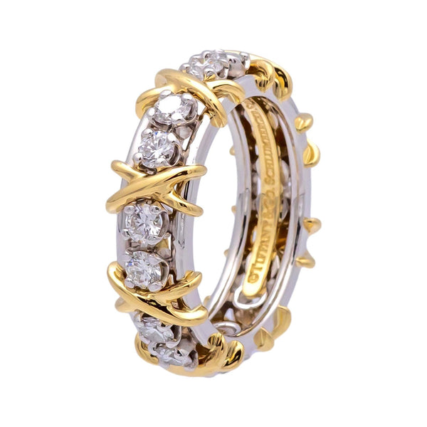 小物 TIFFANY&CO. Tiffany & Co Schlumberger 18k Yellow Gold Platinum Diamond 6