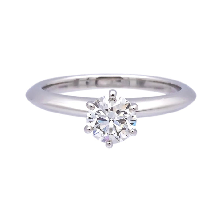 Tiffany & Co. Platinum Solitaire Round Diamond Engagement Ring .70 I VS1