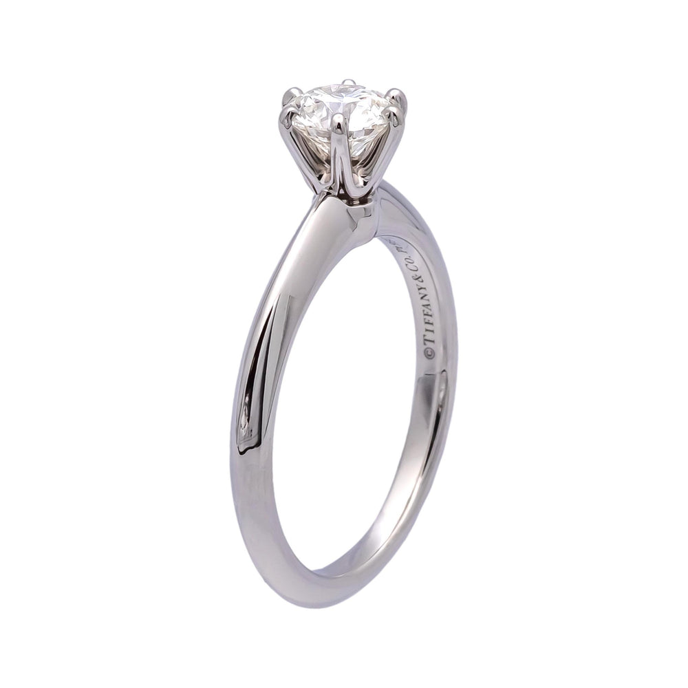 Tiffany & Co. Platinum Solitaire Round Diamond Engagement Ring .70 I VS1