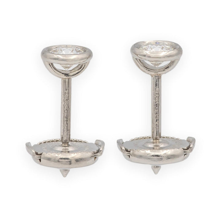 Tiffany & Co. Elsa Peretti Platinum .46ct Diamonds by the Yard Stud Earrings