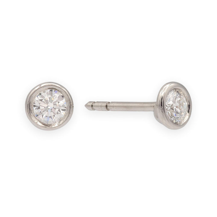 Tiffany & Co. Elsa Peretti Platinum .46ct Diamonds by the Yard Stud Earrings