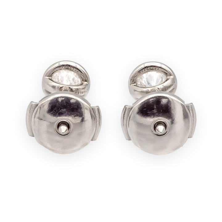 Tiffany & Co. Elsa Peretti Platinum .46ct Diamonds by the Yard Stud Earrings