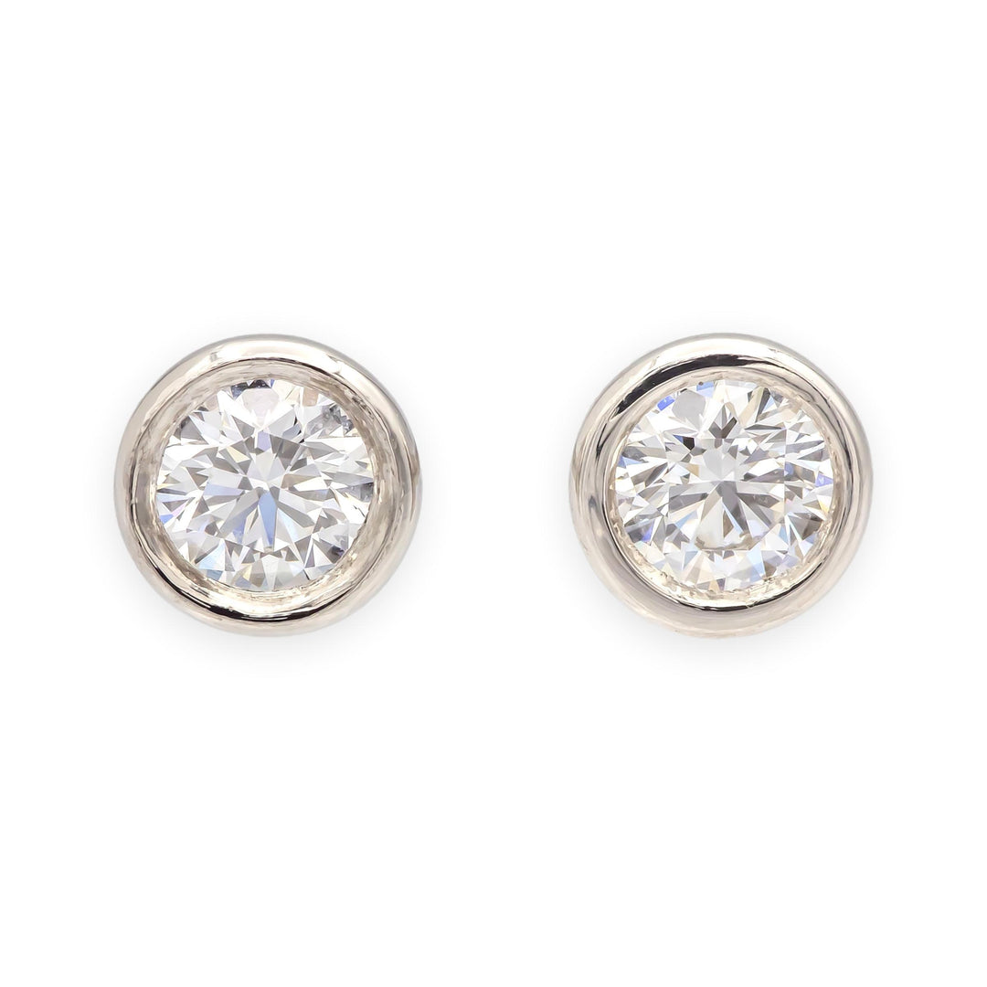 Tiffany & Co. Elsa Peretti Platinum .46ct Diamonds by the Yard Stud Earrings