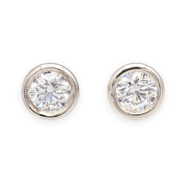 Tiffany & Co. Elsa Peretti Platinum .46ct Diamonds by the Yard Stud Earrings