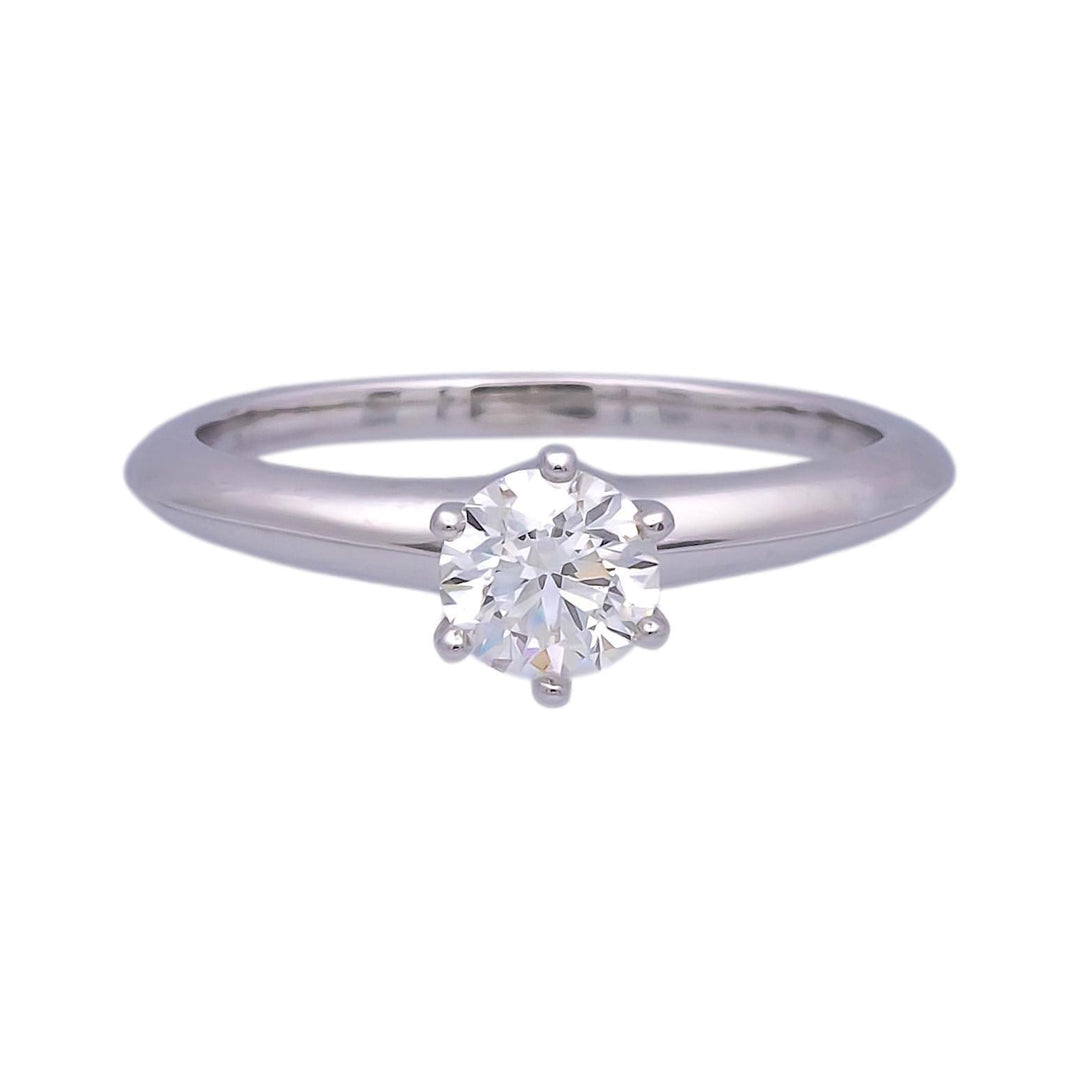 Tiffany & Co Platinum Solitaire GIA Round Diamond Engagement Ring .70 G SI1