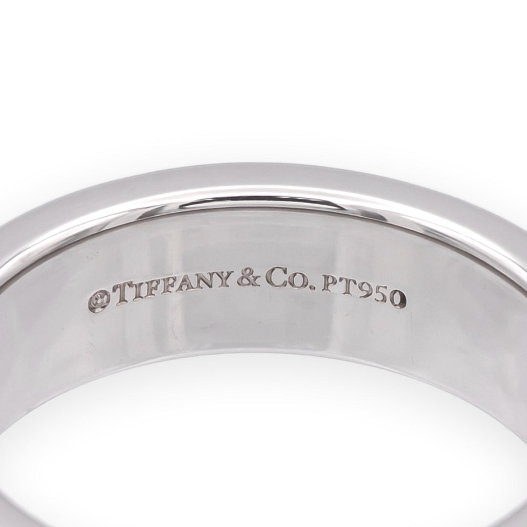 Tiffany & Co Platinum Together Double Milgrain Wedding Band 6 mm Size 7.5
