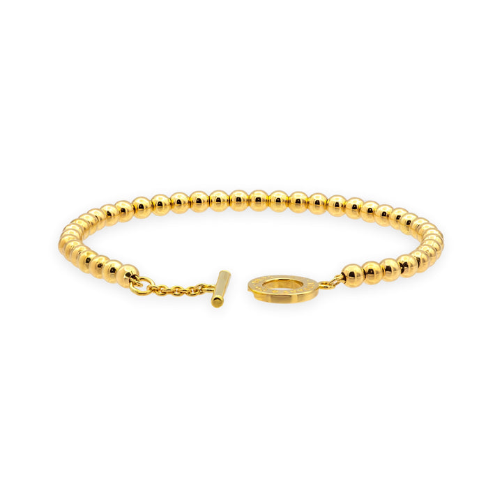 Tiffany & Co. Vintage 18K Yellow Gold Toggle Bead Bracelet 7" – 8.5"
