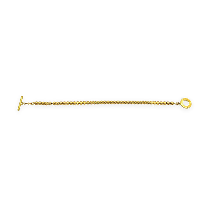 Tiffany & Co. Vintage 18K Yellow Gold Toggle Bead Bracelet 7" – 8.5"