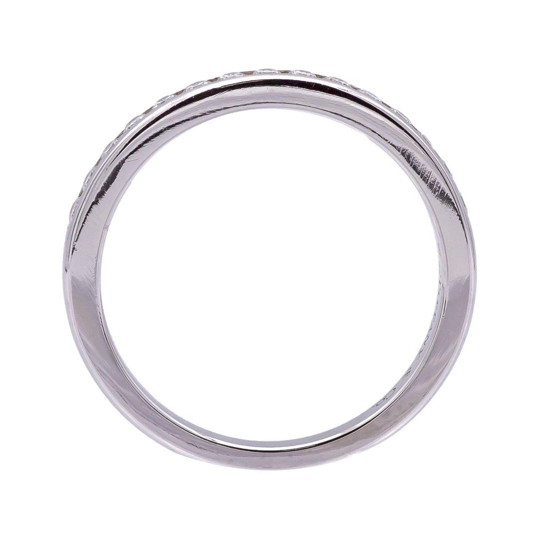 Tiffany and Co. Platinum Half Circle Wedding Band Ring 0.17 cts 2 mm