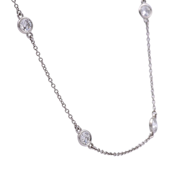 Tiffany & Co. Elsa Peretti Diamonds by the Yard Necklace Platinum 2.70 Cts 30"