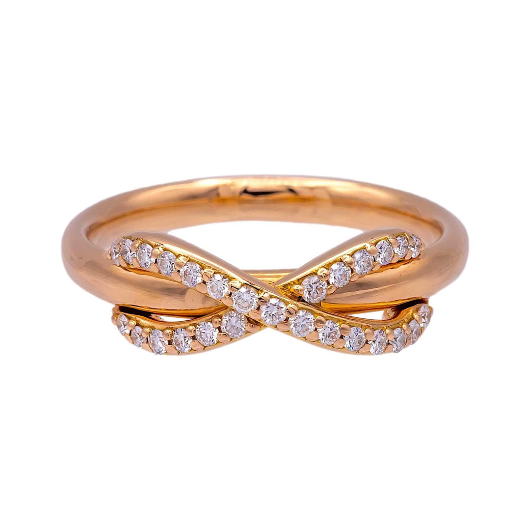 Tiffany & Co. Infinity Ring in 18K Rose Gold with Diamonds