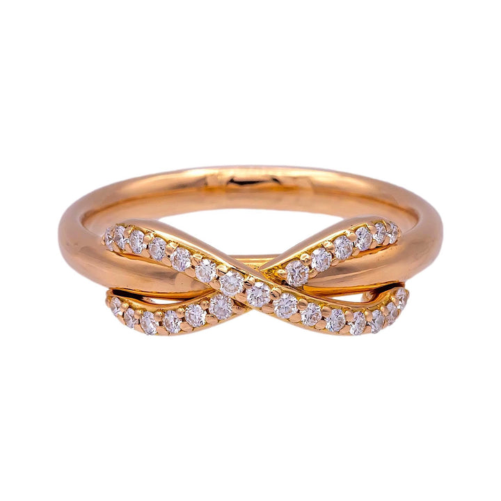 Tiffany & Co. Infinity Ring in 18K Rose Gold with Diamonds