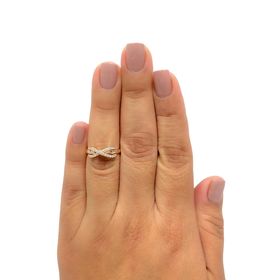 Tiffany & Co. Infinity Ring in 18K Rose Gold with Diamonds