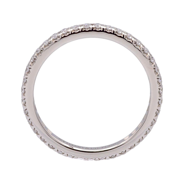 Tiffany & Co. Platinum Soleste Full Circle Round Diamond Band Size 4.5