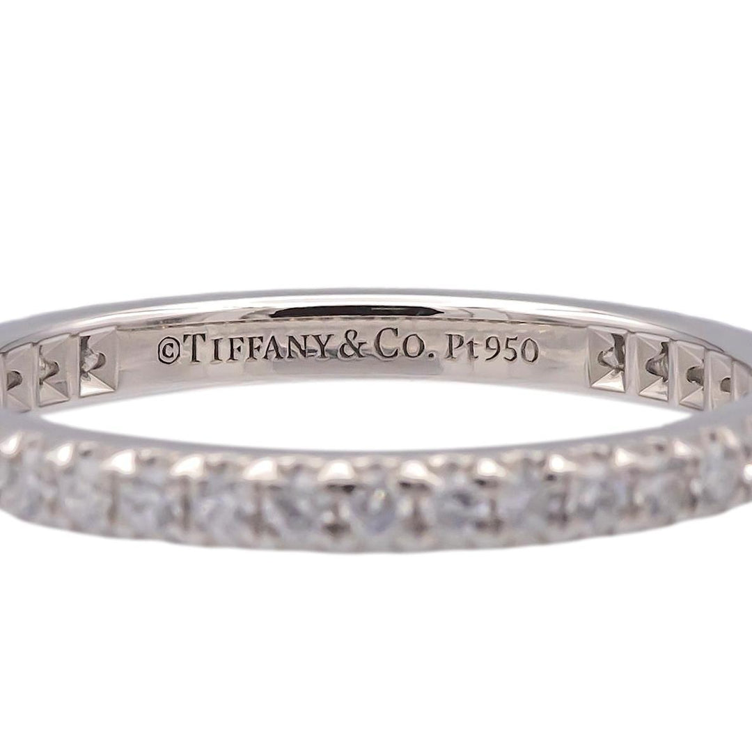 Tiffany & Co. Platinum Soleste Full Circle Round Diamond Band Size 4.5