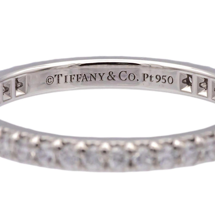 Tiffany and Co. Platinum Soleste Full Circle Round Diamond Band Size 5