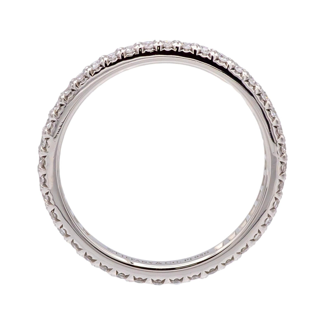 Tiffany and Co. Platinum Soleste Full Circle Round Diamond Band Size 5