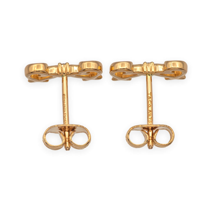 Tiffany and Co. Paloma Picasso Double Loving Heart Studs Earrings With Diamond