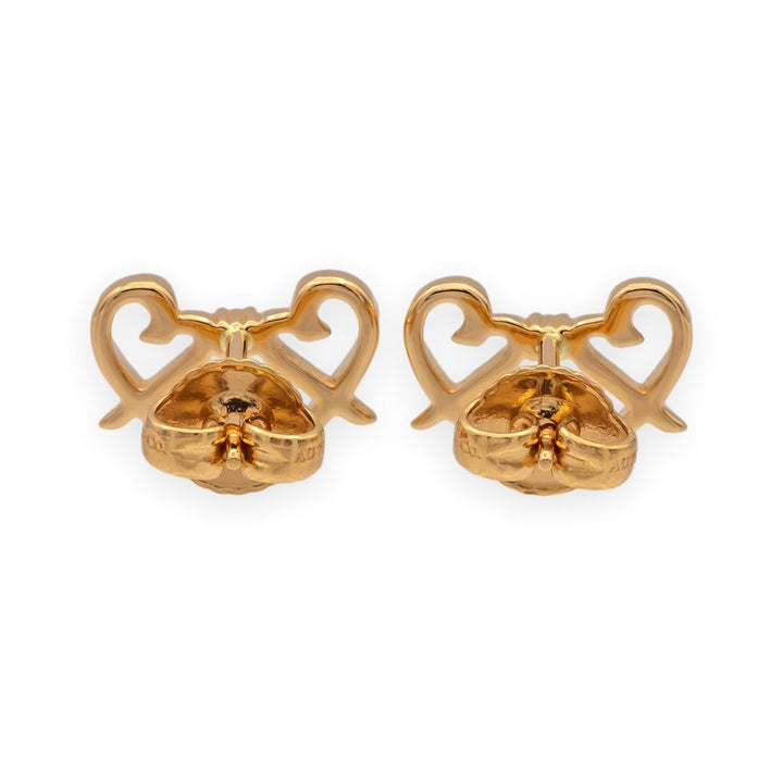 Tiffany and Co. Paloma Picasso Double Loving Heart Studs Earrings With Diamond