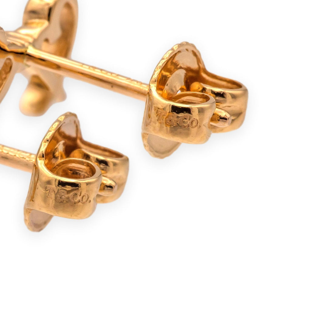 Tiffany and Co. Paloma Picasso Double Loving Heart Studs Earrings With Diamond