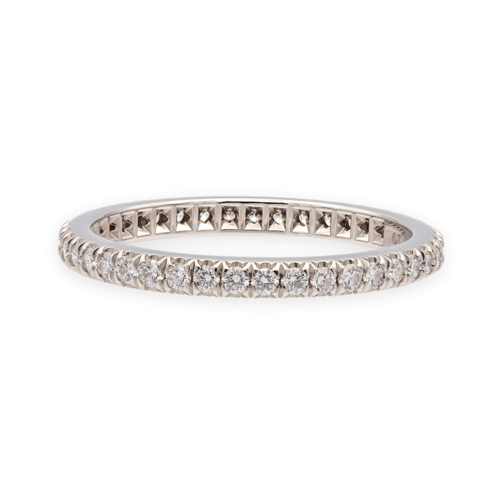 Tiffany and Co. Platinum Soleste Full Circle Round Diamond Band Size 5.5