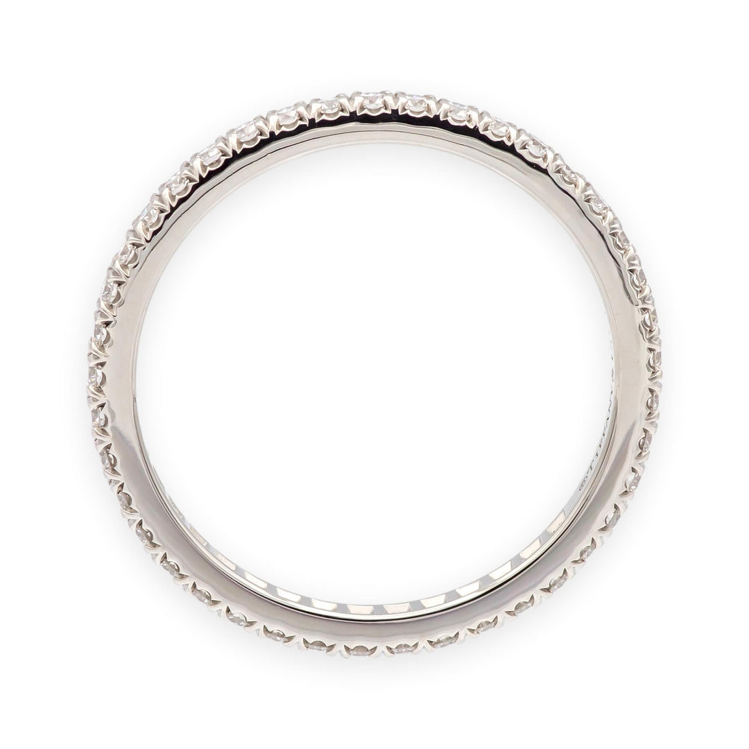 Tiffany and Co. Platinum Soleste Full Circle Round Diamond Band Size 5.5