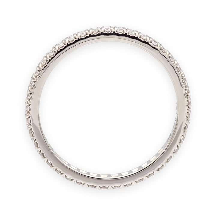 Tiffany and Co. Platinum Soleste Full Circle Round Diamond Band Size 5.5