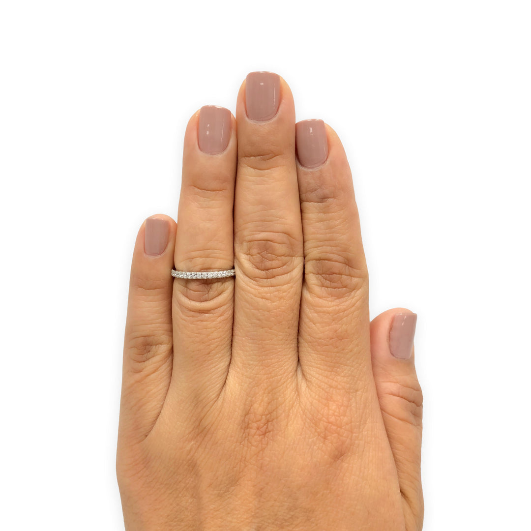 Tiffany and Co. Platinum Soleste Full Circle Round Diamond Band Size 5.5