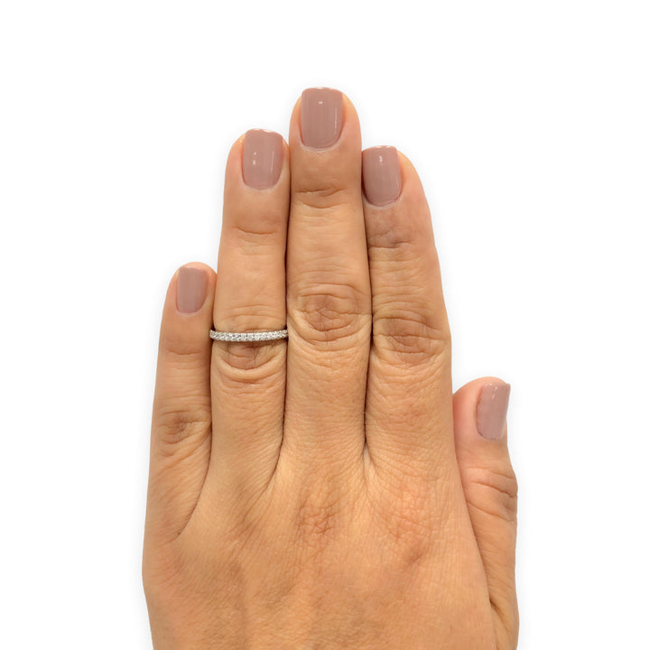 Tiffany and Co. Platinum Soleste Full Circle Round Diamond Band Size 5.5