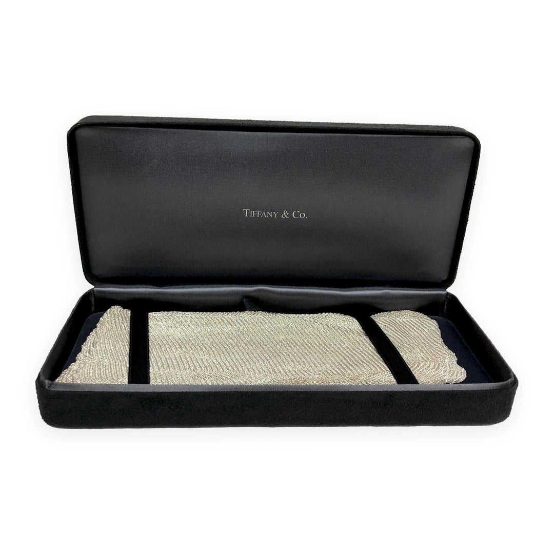 Tiffany & Co. Elsa Peretti Sterling Silver Mesh Tie Scarf Necklace 41.5" Large