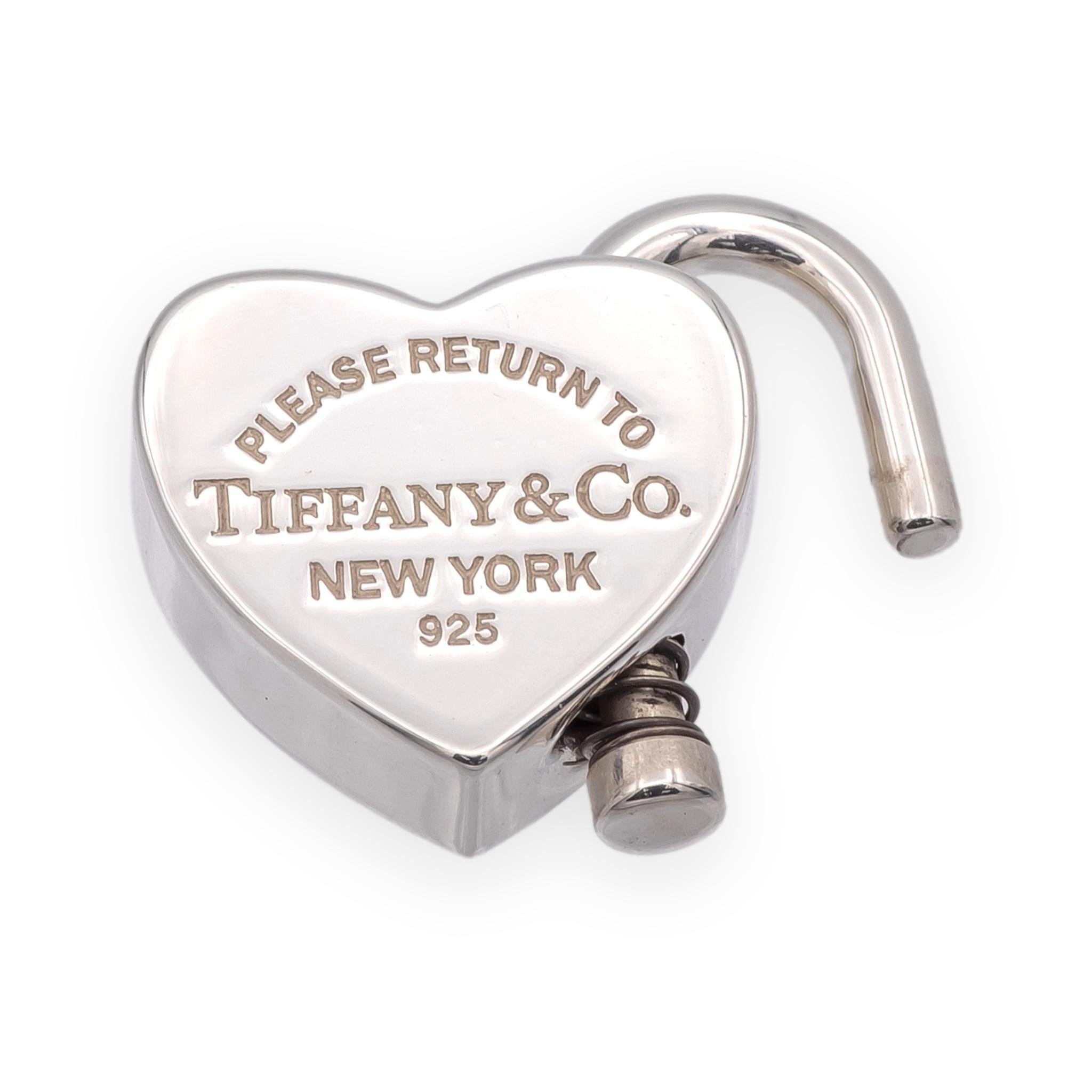 Tiffany & Co. Return to Tiffany Heart Lock Pendant Charm Sterling