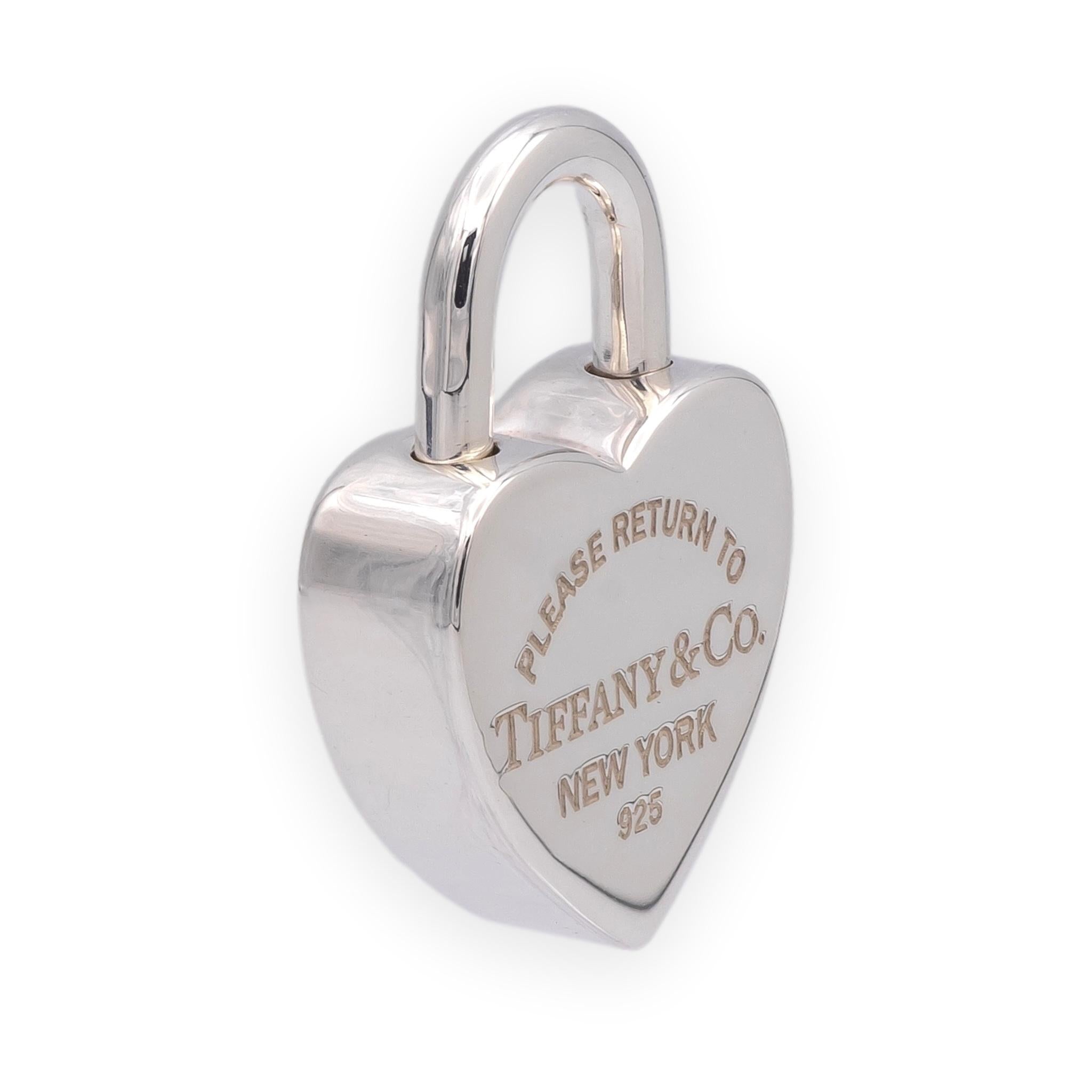 Tiffany & Co. Return to Tiffany Heart Lock Pendant Charm Sterling