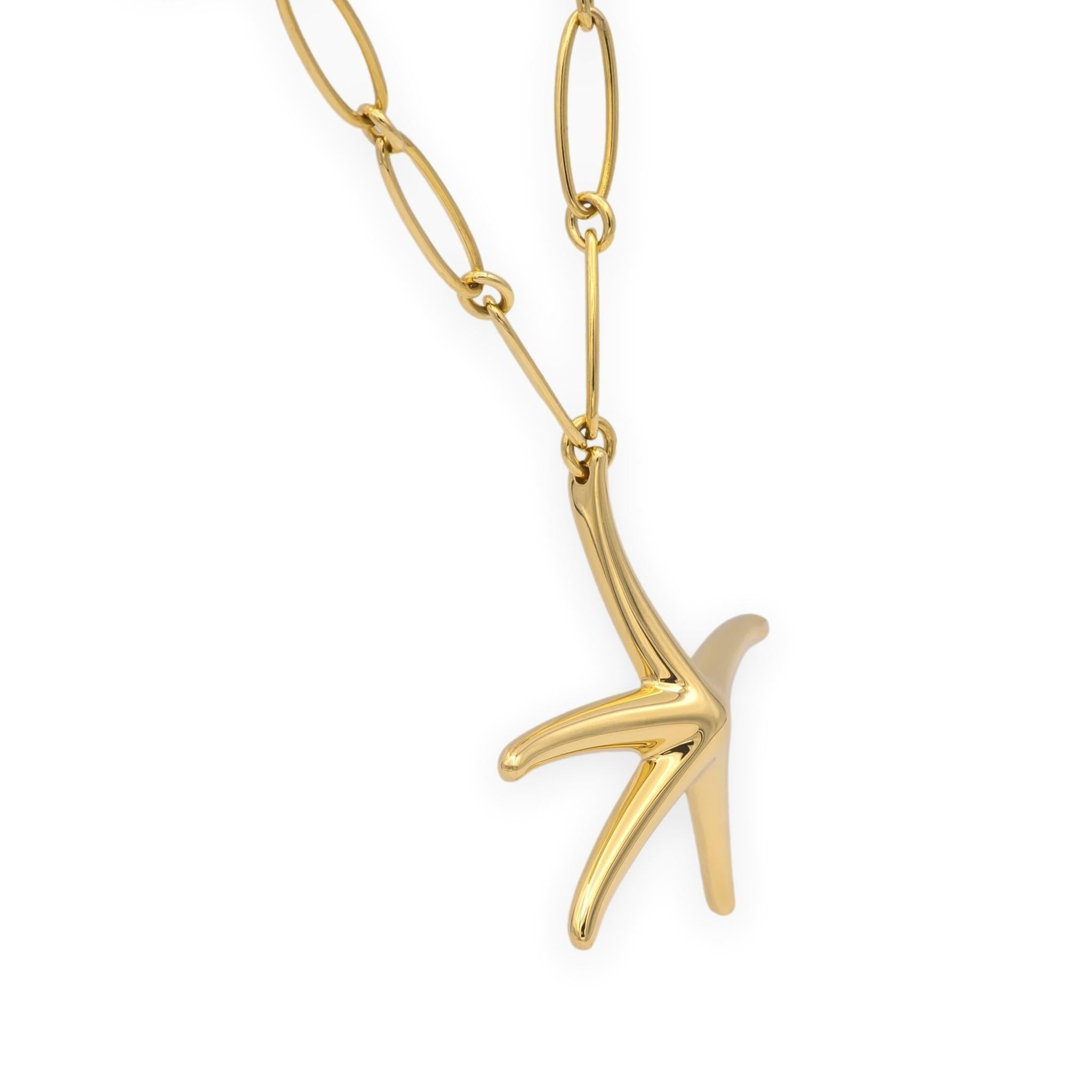 Tiffany & Co. Elsa Peretti Vintage Starfish Pendant Necklace in